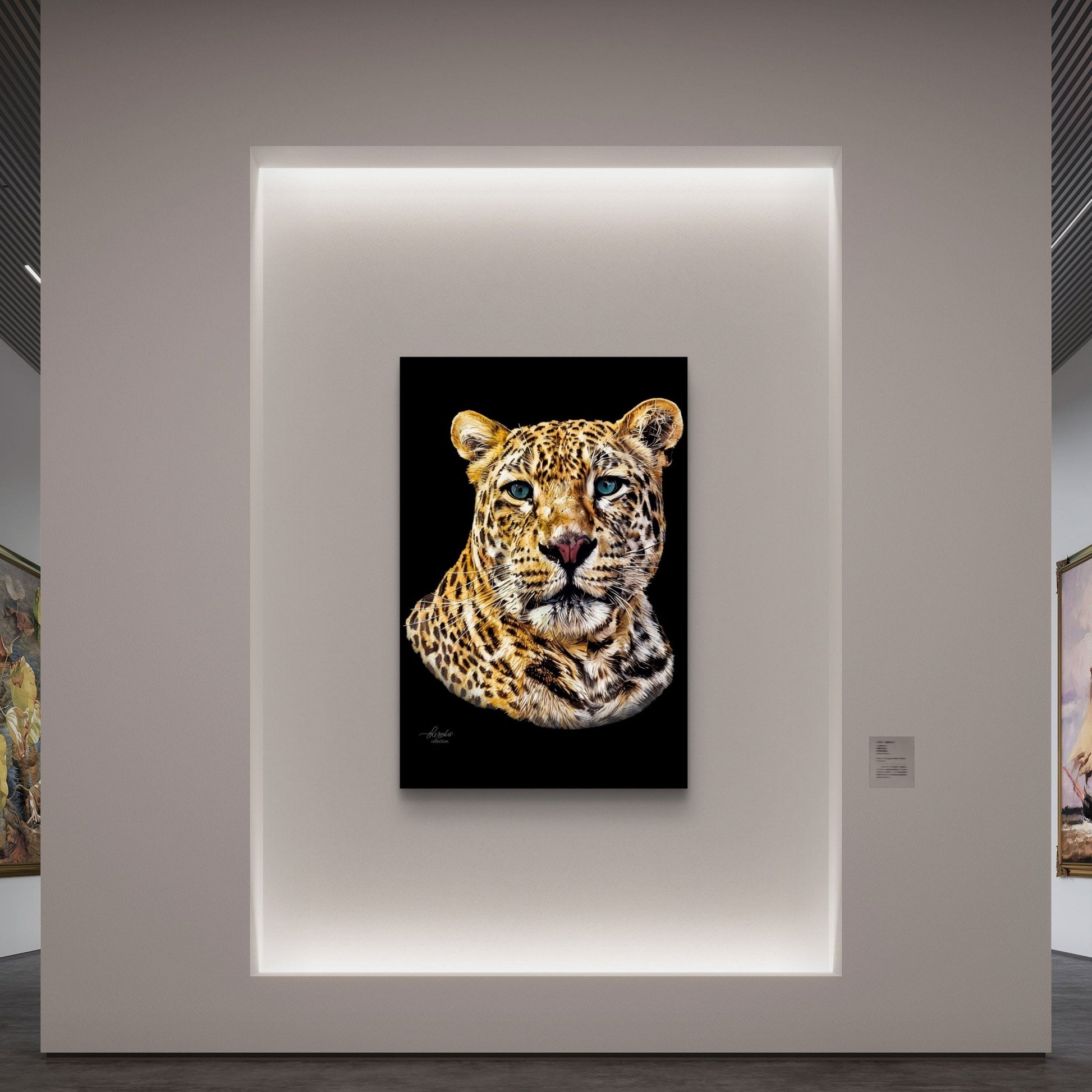Leopard Fine Art Giclée Matte Black Poster II - HD Printing