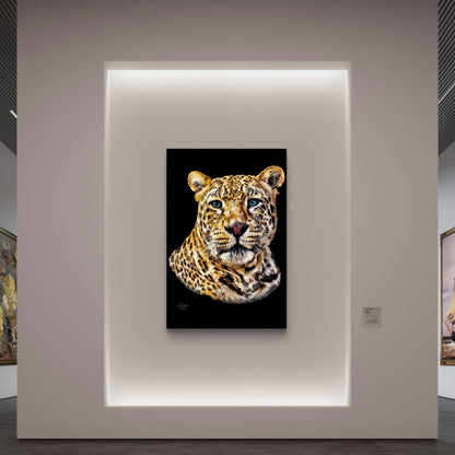 Leopard Fine Art Giclée Matte Black Poster II - HD Printing