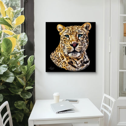 Leopard Fine Art Giclée Matte Black Poster II - HD Printing