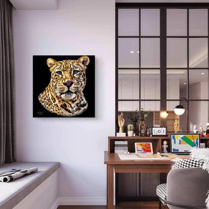Leopard Fine Art Giclée Matte Black Poster II - HD Printing