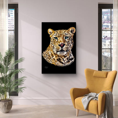 Leopard Fine Art Giclée Matte Black Poster II - HD Printing