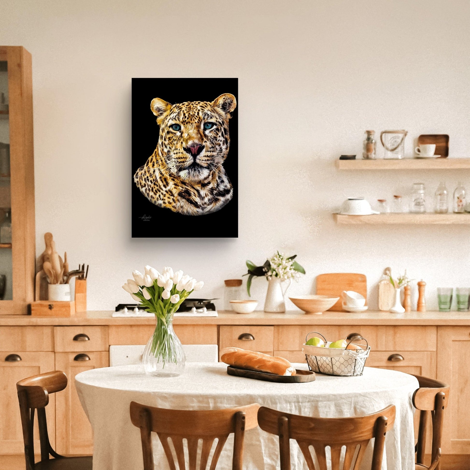 Leopard Fine Art Giclée Matte Black Poster II - HD Printing