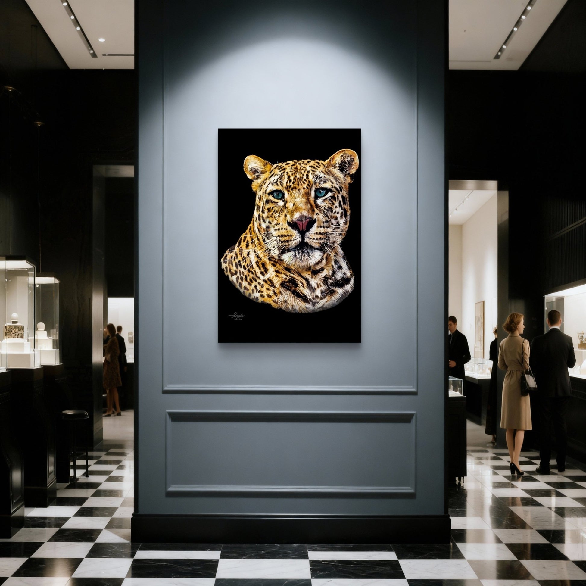 Leopard Fine Art Giclée Matte Black Poster II - HD Printing