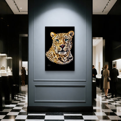 Leopard Fine Art Giclée Matte Black Poster II - HD Printing