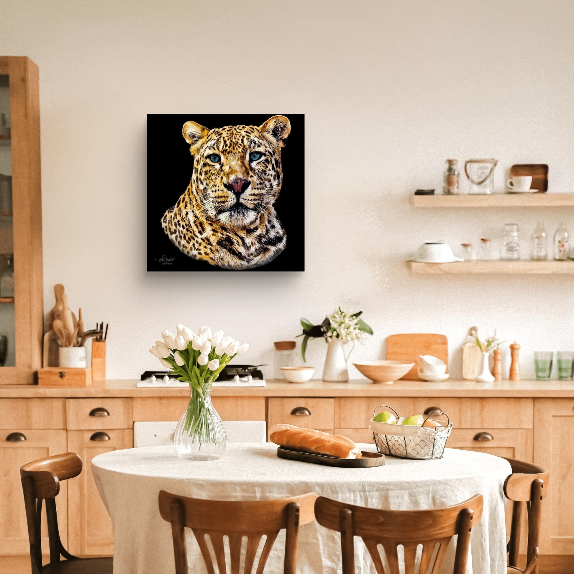 Leopard Fine Art Giclée Matte Black Poster II - HD Printing
