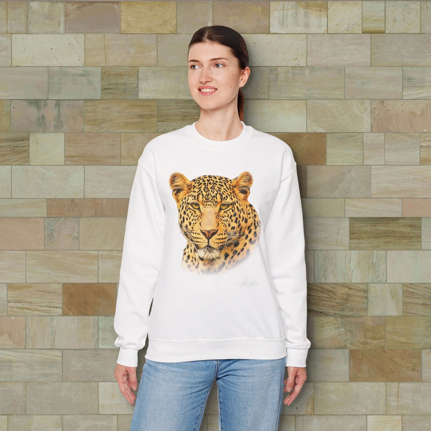 Leopard Heavy Unisex Sweatshirt - HD Printing