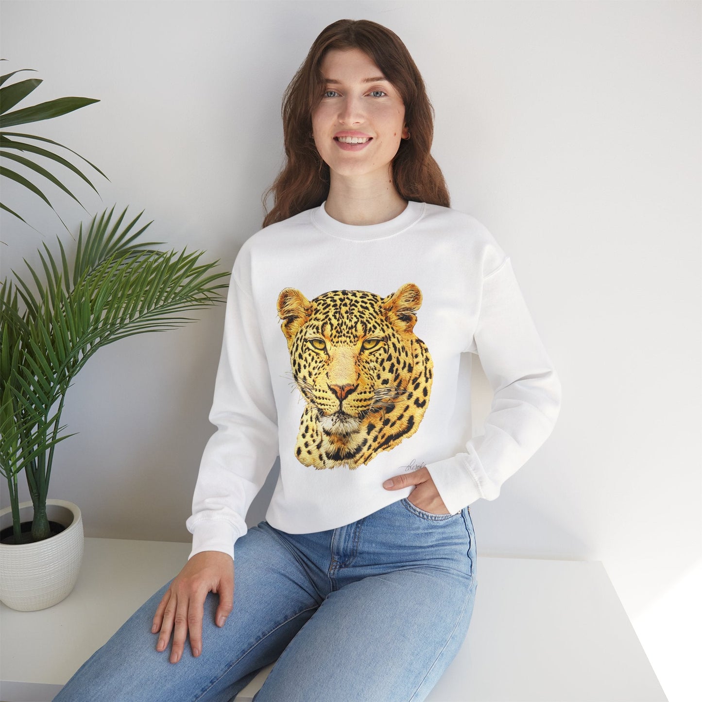 Leopard Heavy Unisex Sweatshirt - HD Printing