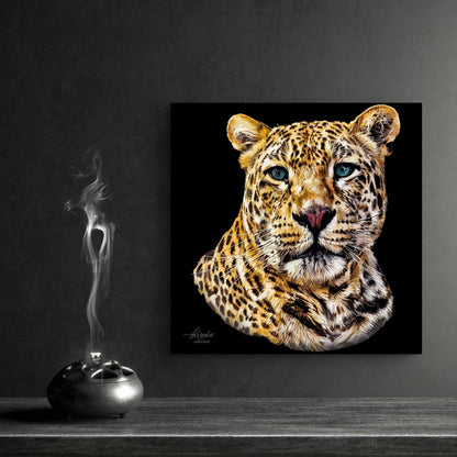 Leopard Indoor & Outdoor HD Black Silk Poster - HD Printing