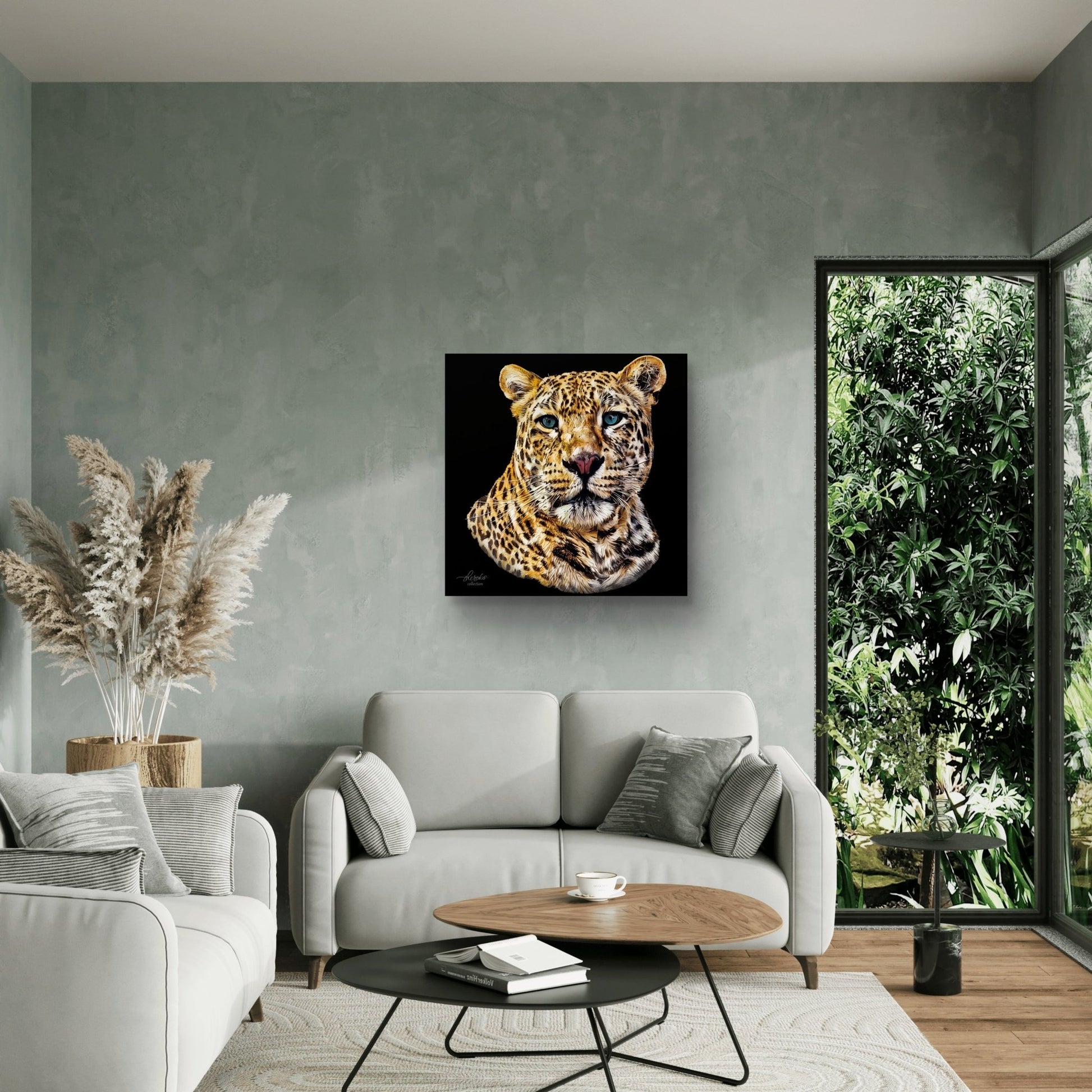 Leopard Indoor & Outdoor HD Black Silk Poster - HD Printing