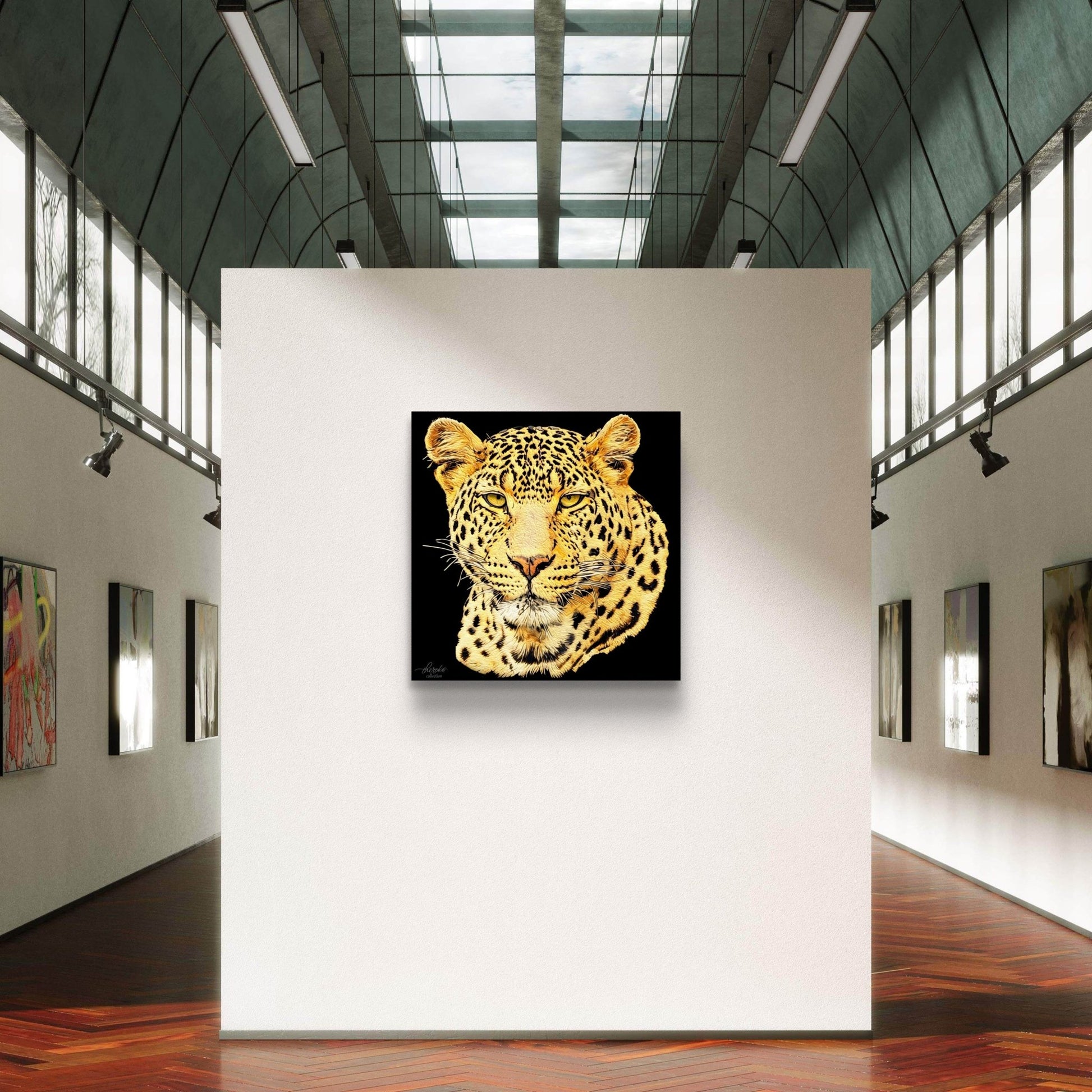 Leopard Indoor & Outdoor HD Black Silk Poster - HD Printing