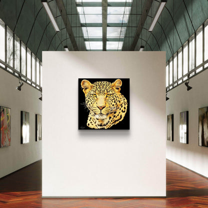Leopard Indoor & Outdoor HD Black Silk Poster - HD Printing