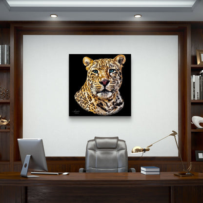 Leopard Indoor & Outdoor HD Black Silk Poster - HD Printing