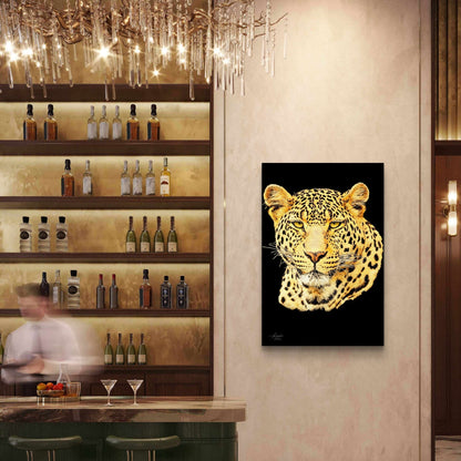 Leopard Indoor & Outdoor HD Black Silk Poster - HD Printing
