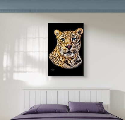 Leopard Indoor & Outdoor HD Black Silk Poster - HD Printing