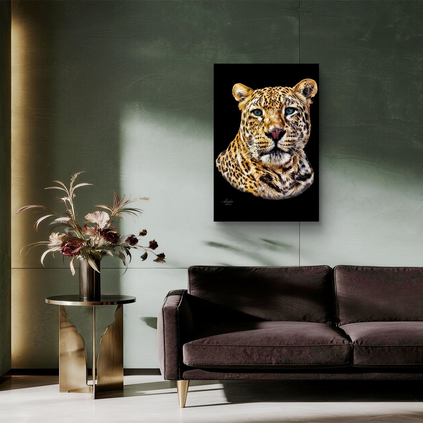 Leopard Indoor & Outdoor HD Black Silk Poster - HD Printing