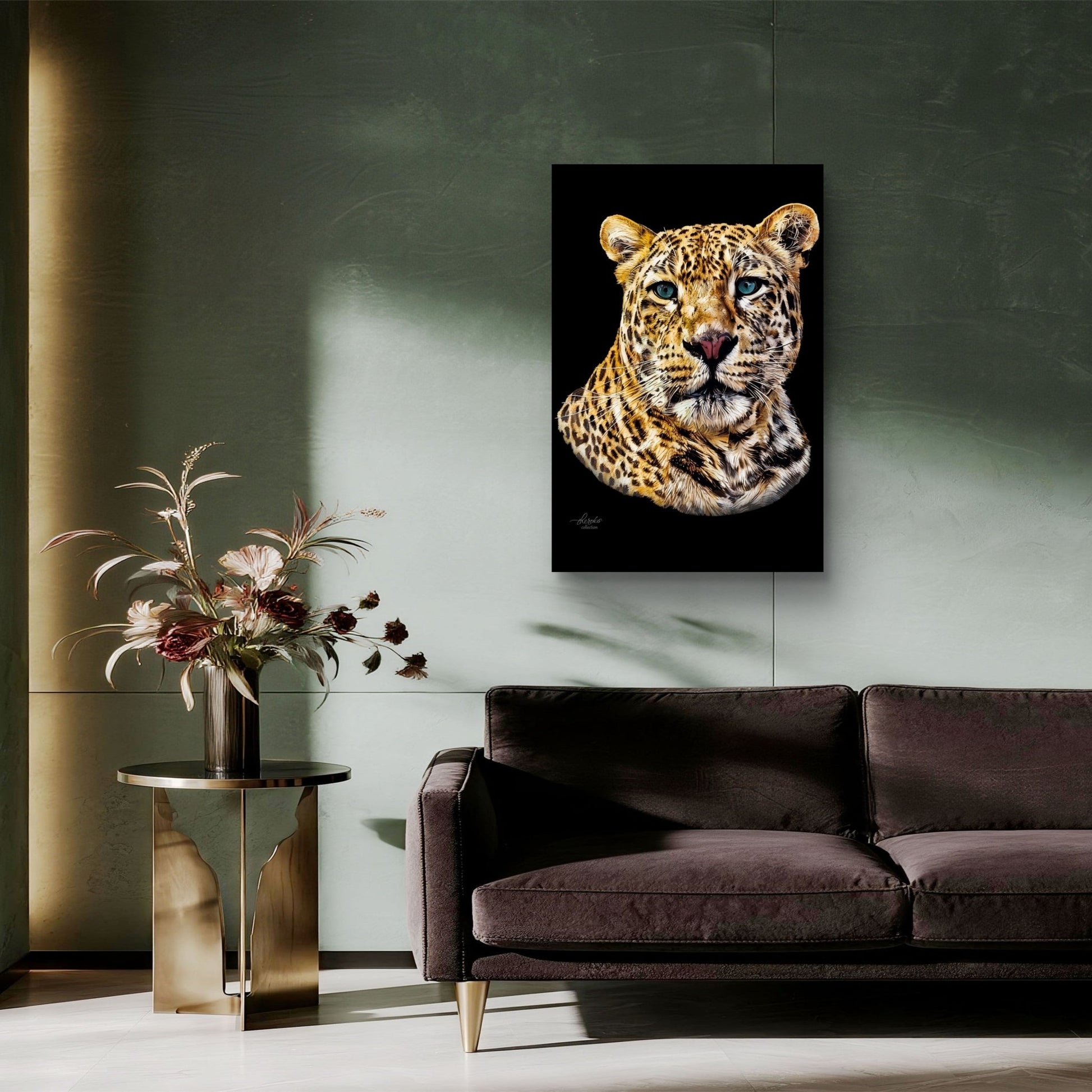 Leopard Indoor & Outdoor HD Black Silk Poster - HD Printing