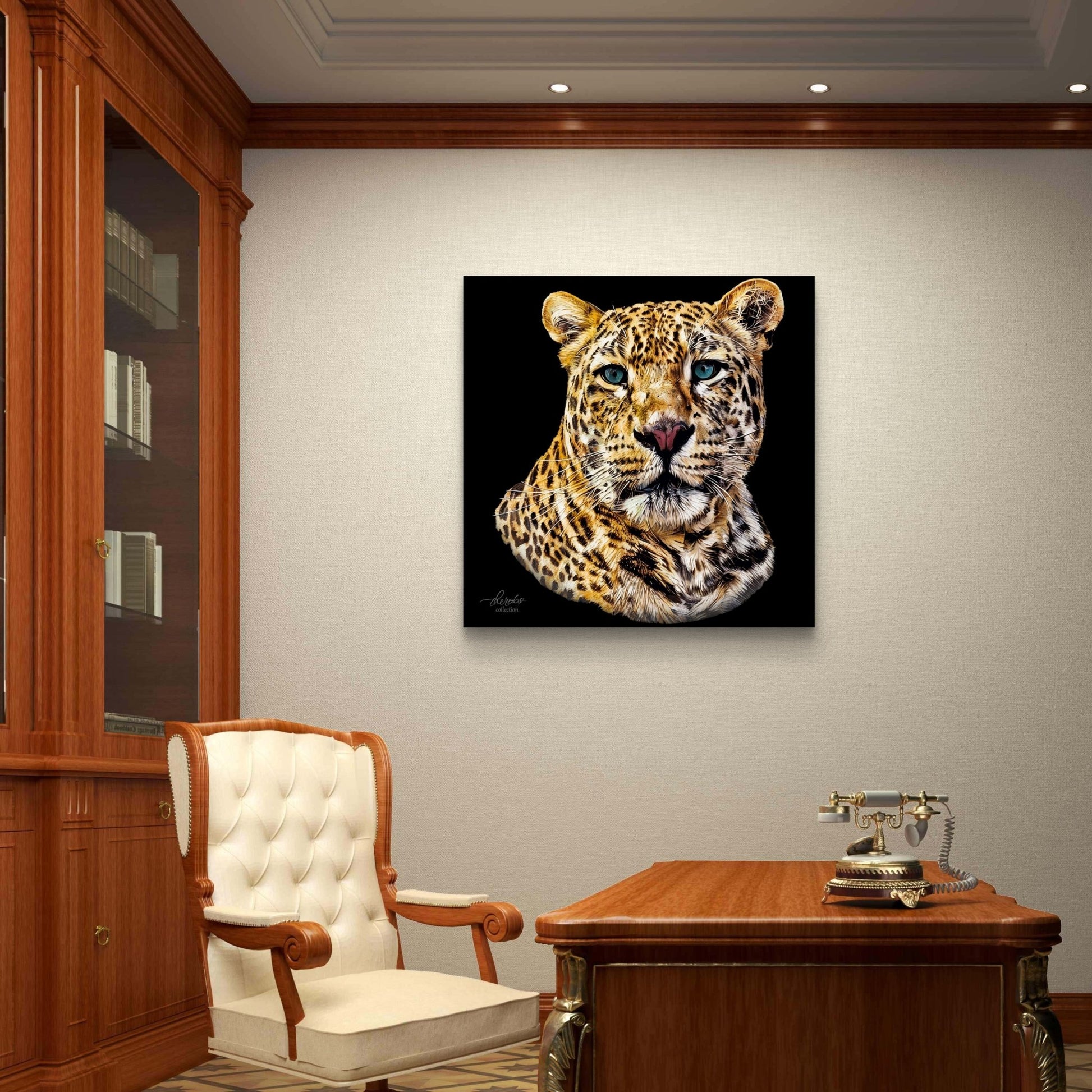 Leopard Indoor & Outdoor HD Black Silk Poster - HD Printing