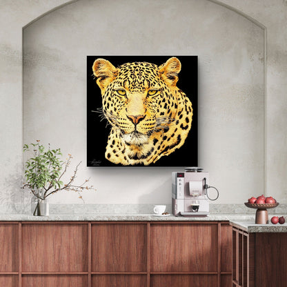 Leopard Indoor & Outdoor HD Black Silk Poster - HD Printing