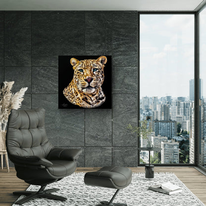 Leopard Indoor & Outdoor HD Black Silk Poster - HD Printing
