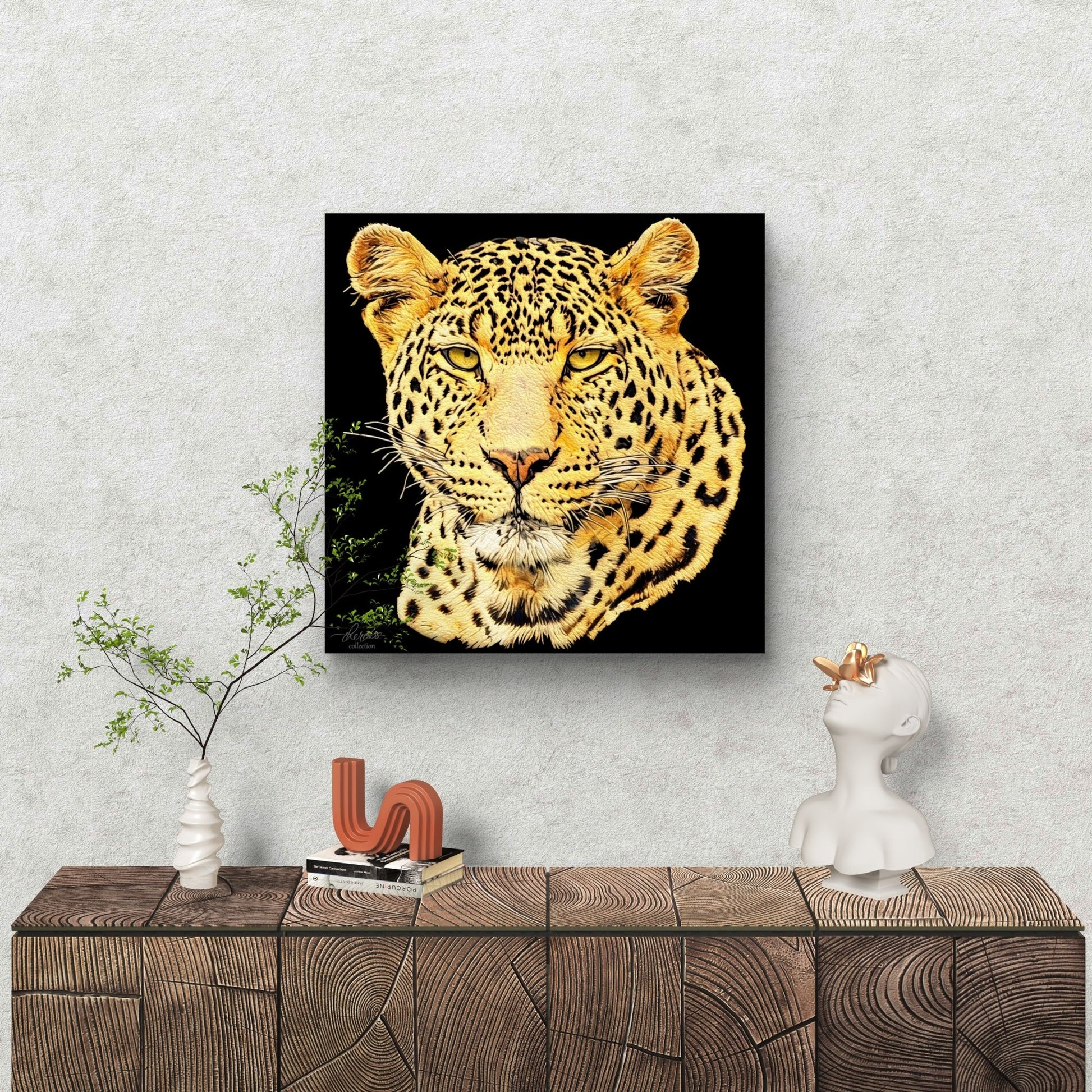Leopard Indoor & Outdoor HD Black Silk Poster - HD Printing