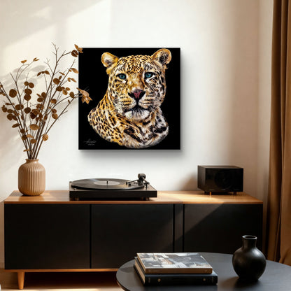 Leopard Indoor & Outdoor HD Black Silk Poster - HD Printing