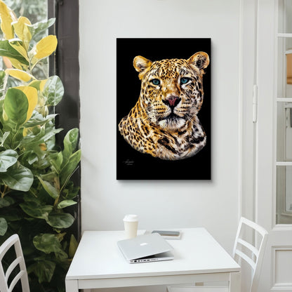 Leopard Indoor & Outdoor HD Black Silk Poster - HD Printing
