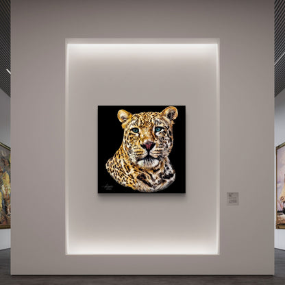 Leopard Indoor & Outdoor HD Black Silk Poster - HD Printing