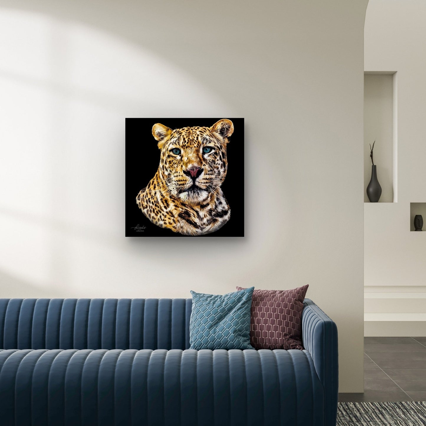 Leopard Indoor & Outdoor HD Black Silk Poster - HD Printing