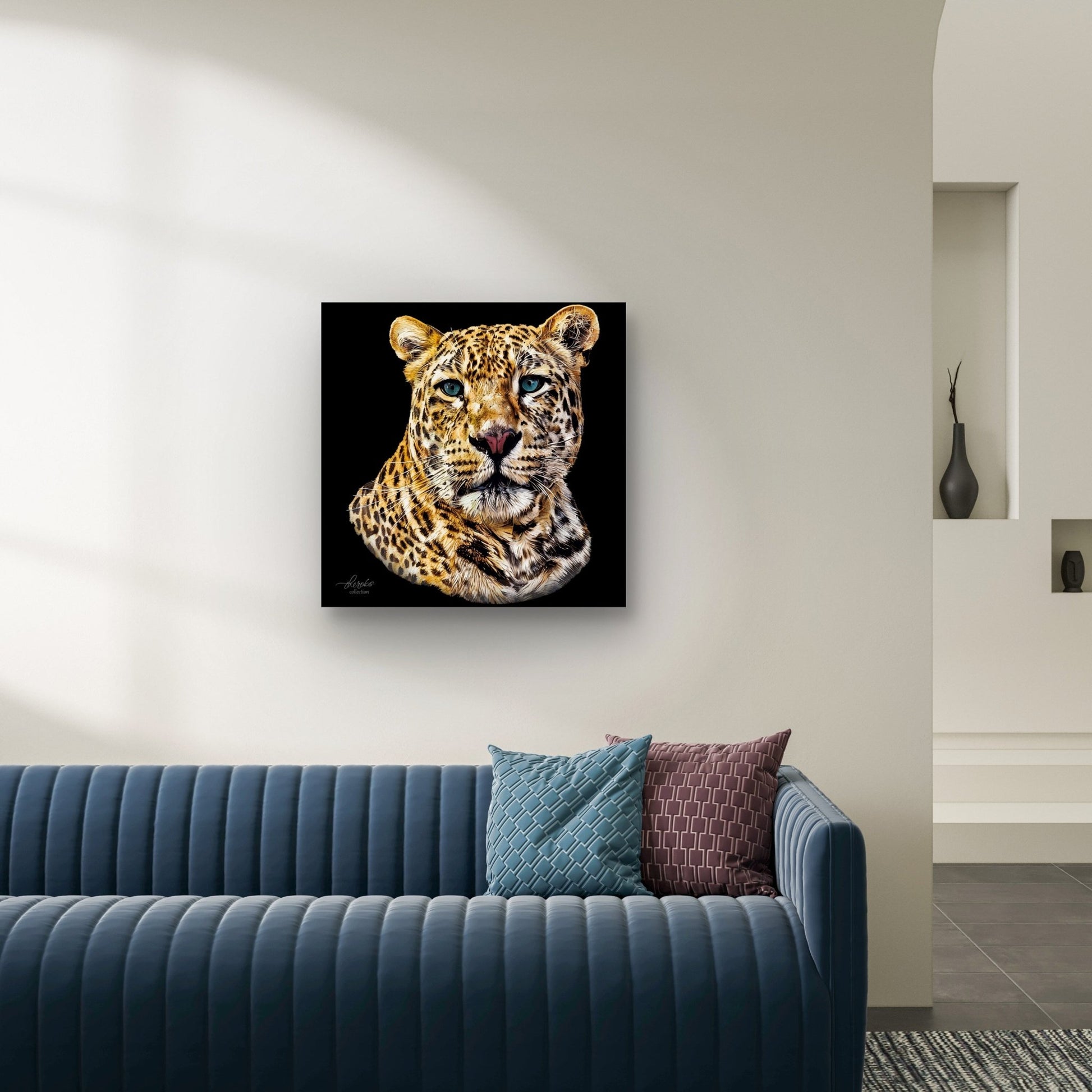 Leopard Indoor & Outdoor HD Black Silk Poster - HD Printing