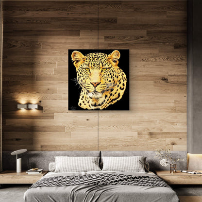 Leopard Indoor & Outdoor HD Black Silk Poster - HD Printing