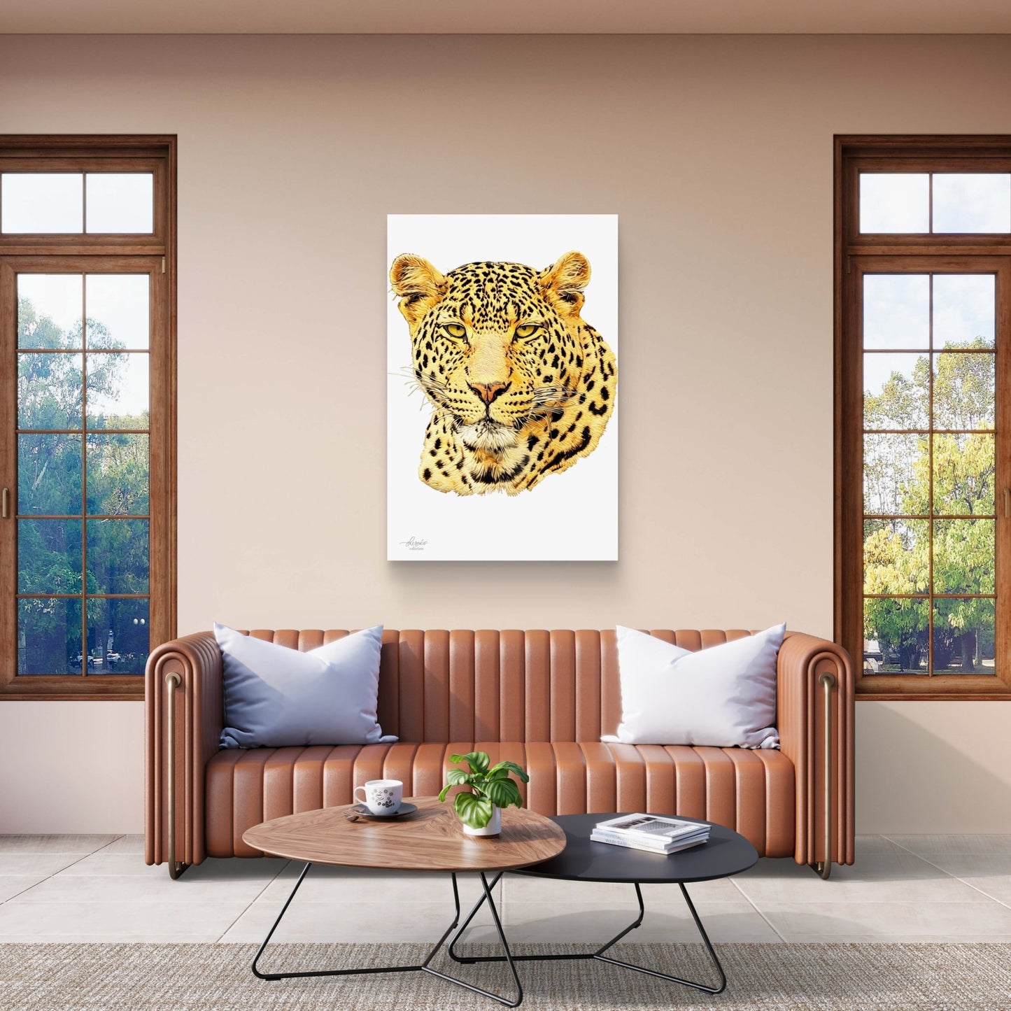 Leopard Indoor & Outdoor HD Silk Poster - HD Printing