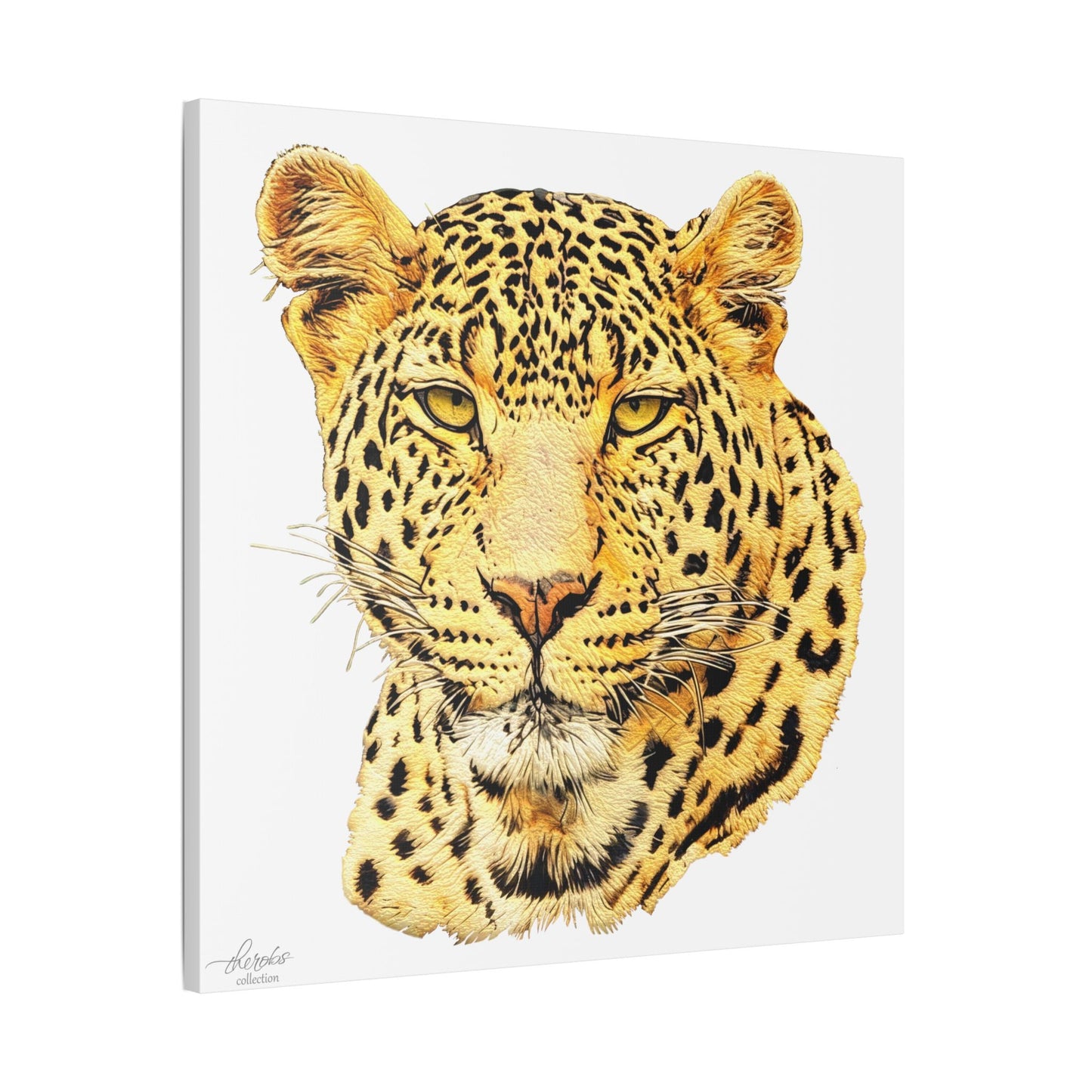 Leopard Satin Stretched Canvas Print - HD Printing