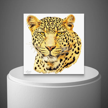 Leopard Satin Stretched Canvas Print - HD Printing