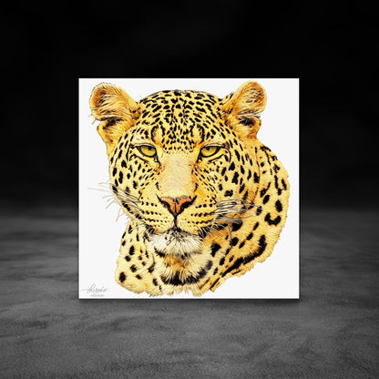 Leopard Satin Stretched Canvas Print - HD Printing