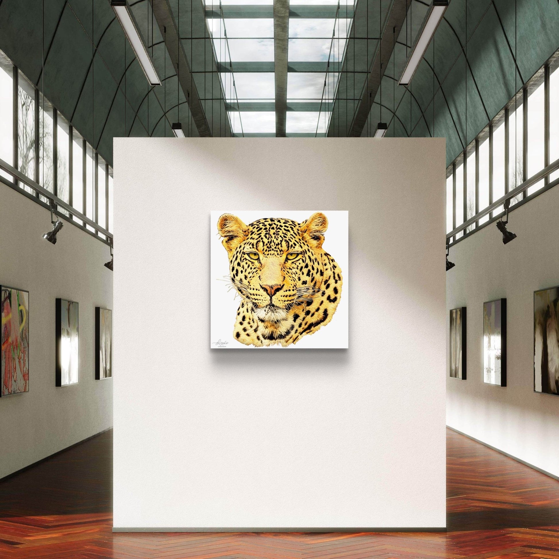 Leopard Satin Stretched Canvas Print - HD Printing