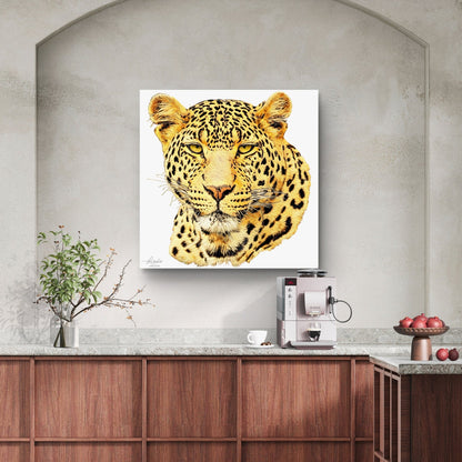 Leopard Satin Stretched Canvas Print - HD Printing