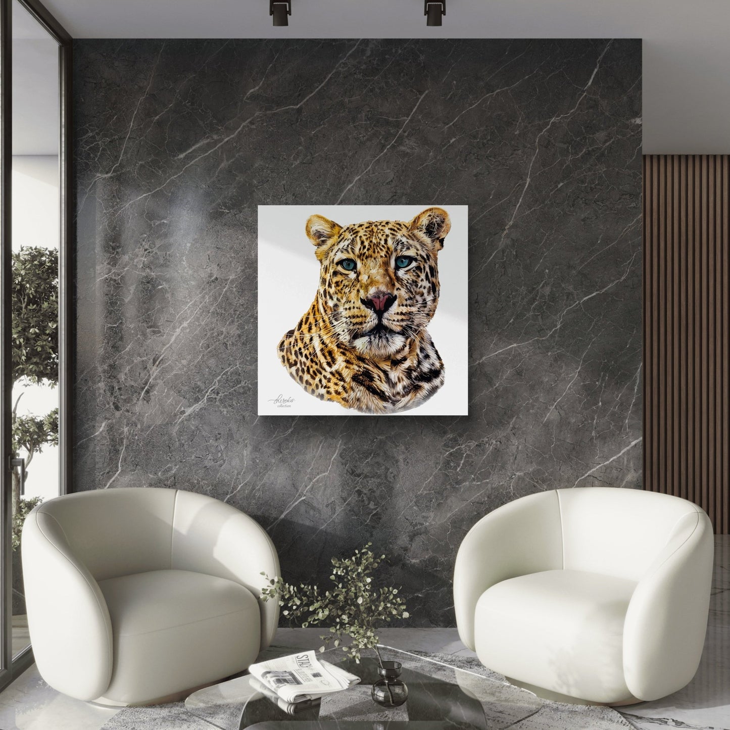 Leopard Satin Stretched Canvas Print II - HD Printing