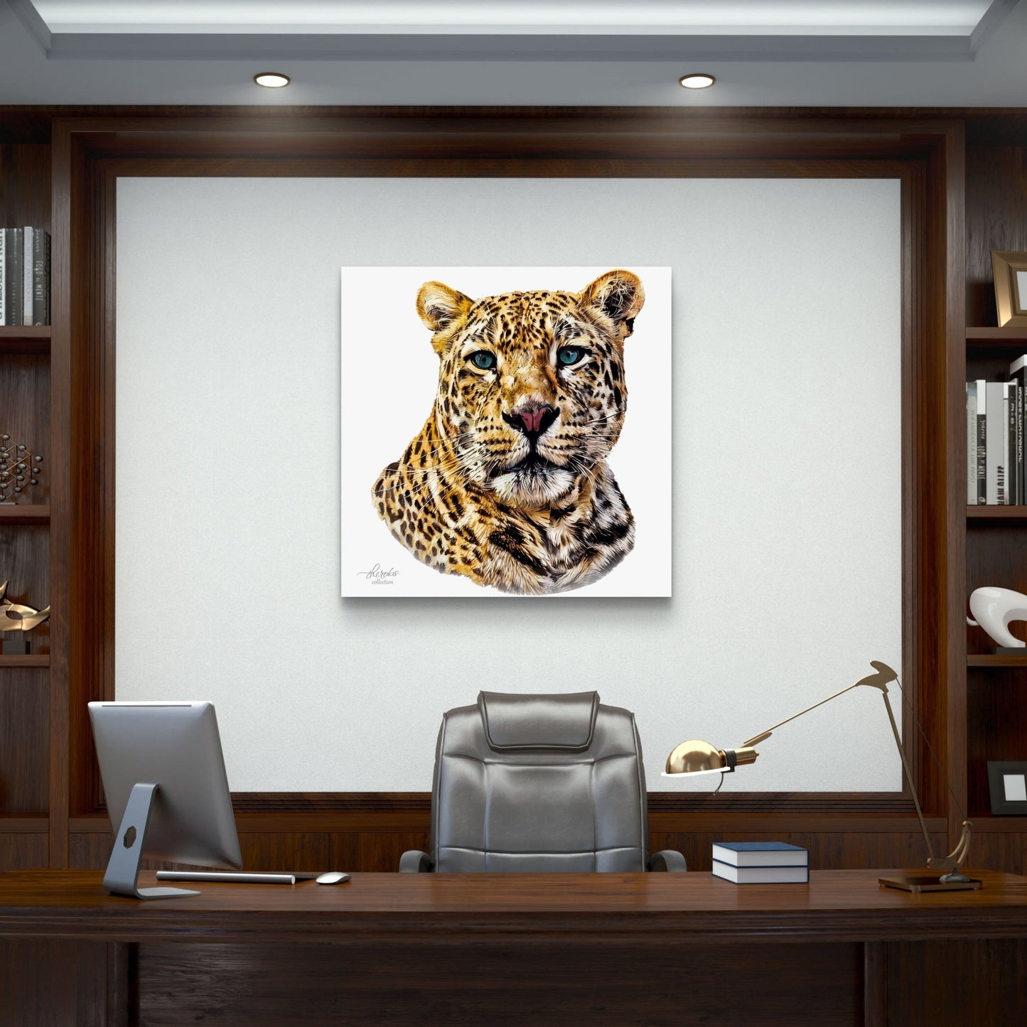 Leopard Satin Stretched Canvas Print II - HD Printing