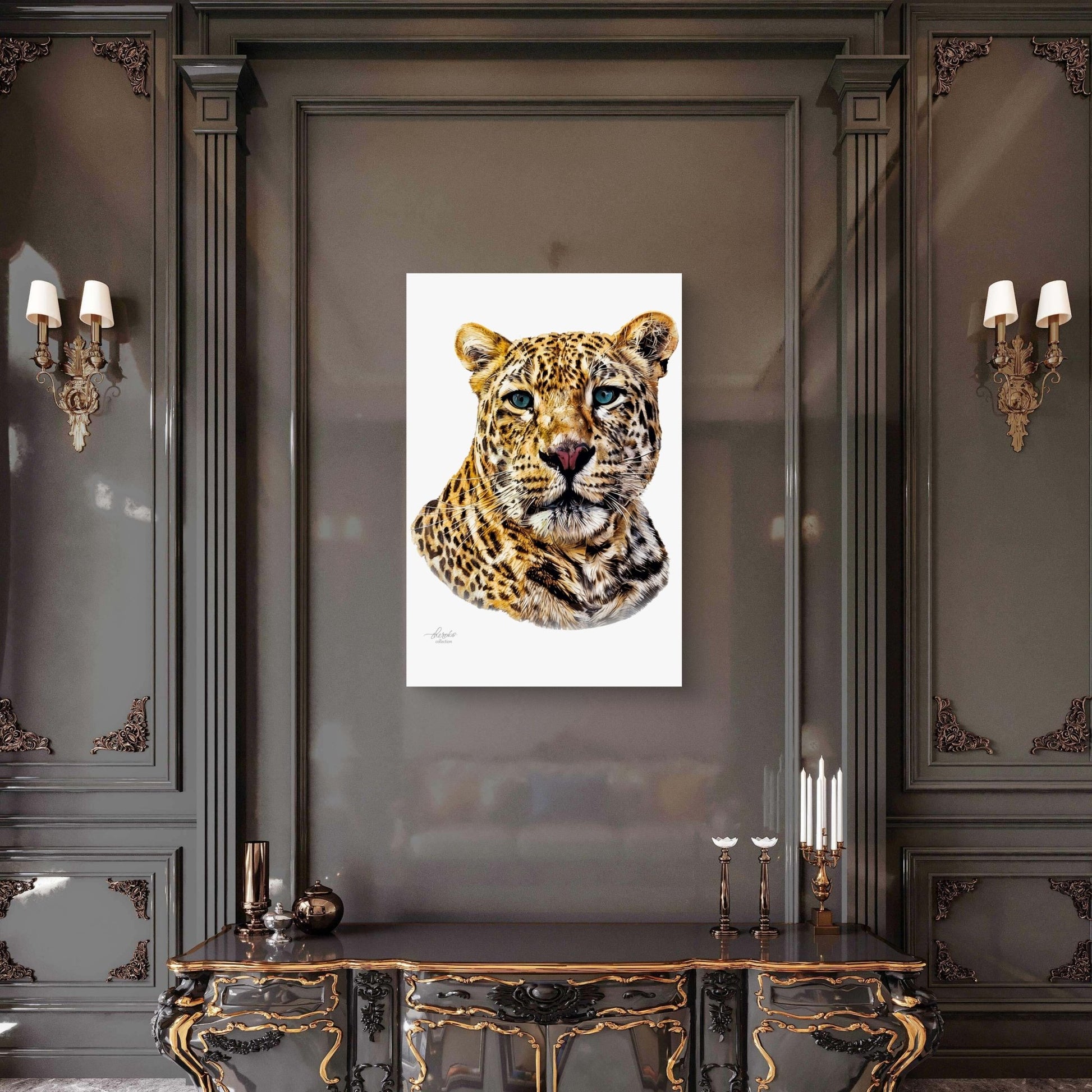Leopard Satin Stretched Canvas Print II - HD Printing