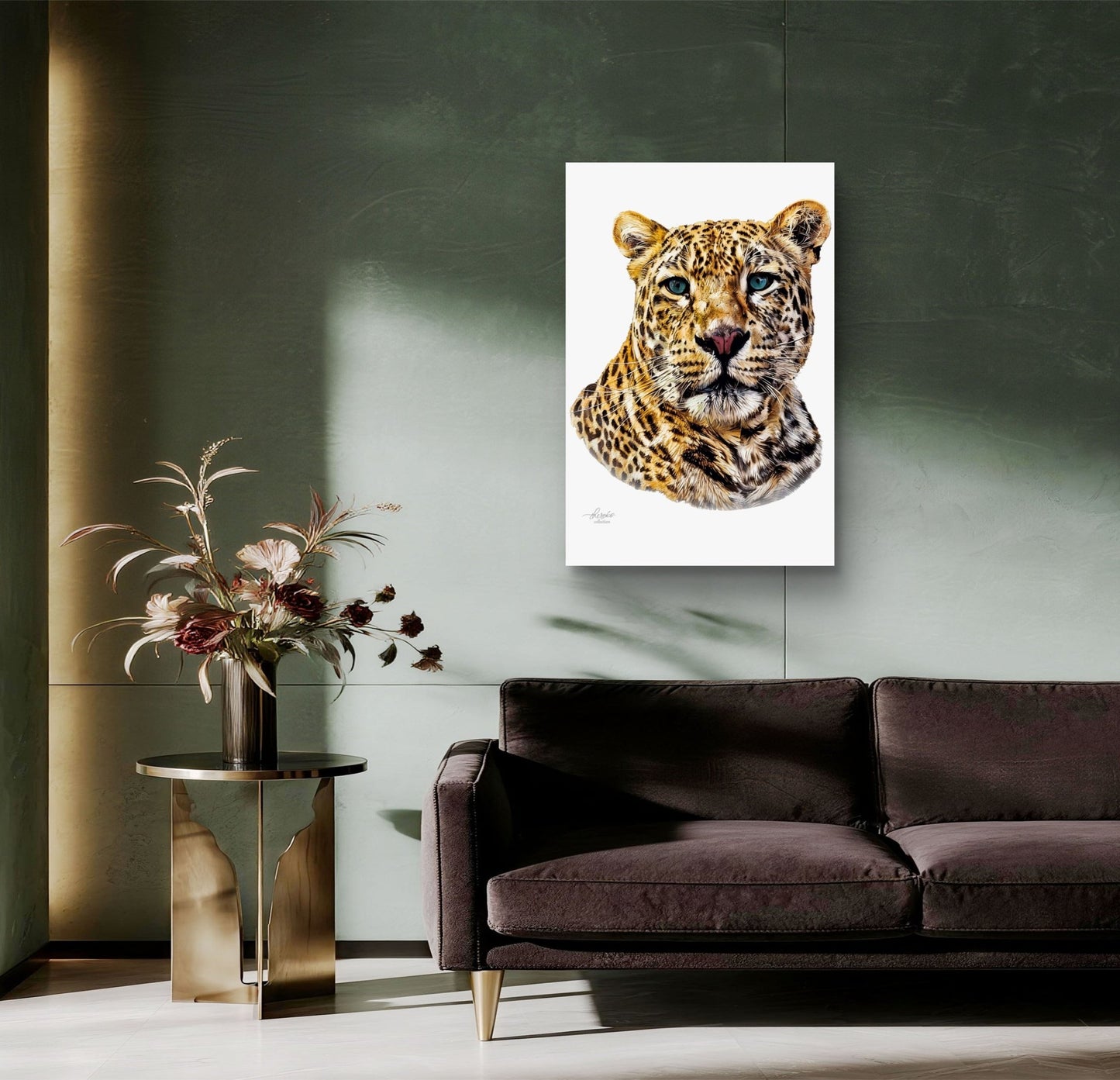 Leopard Satin Stretched Canvas Print II - HD Printing