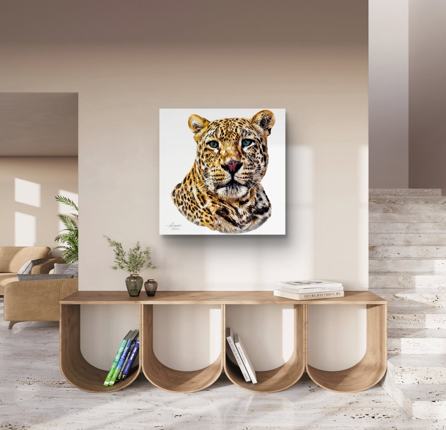 Leopard Satin Stretched Canvas Print II - HD Printing