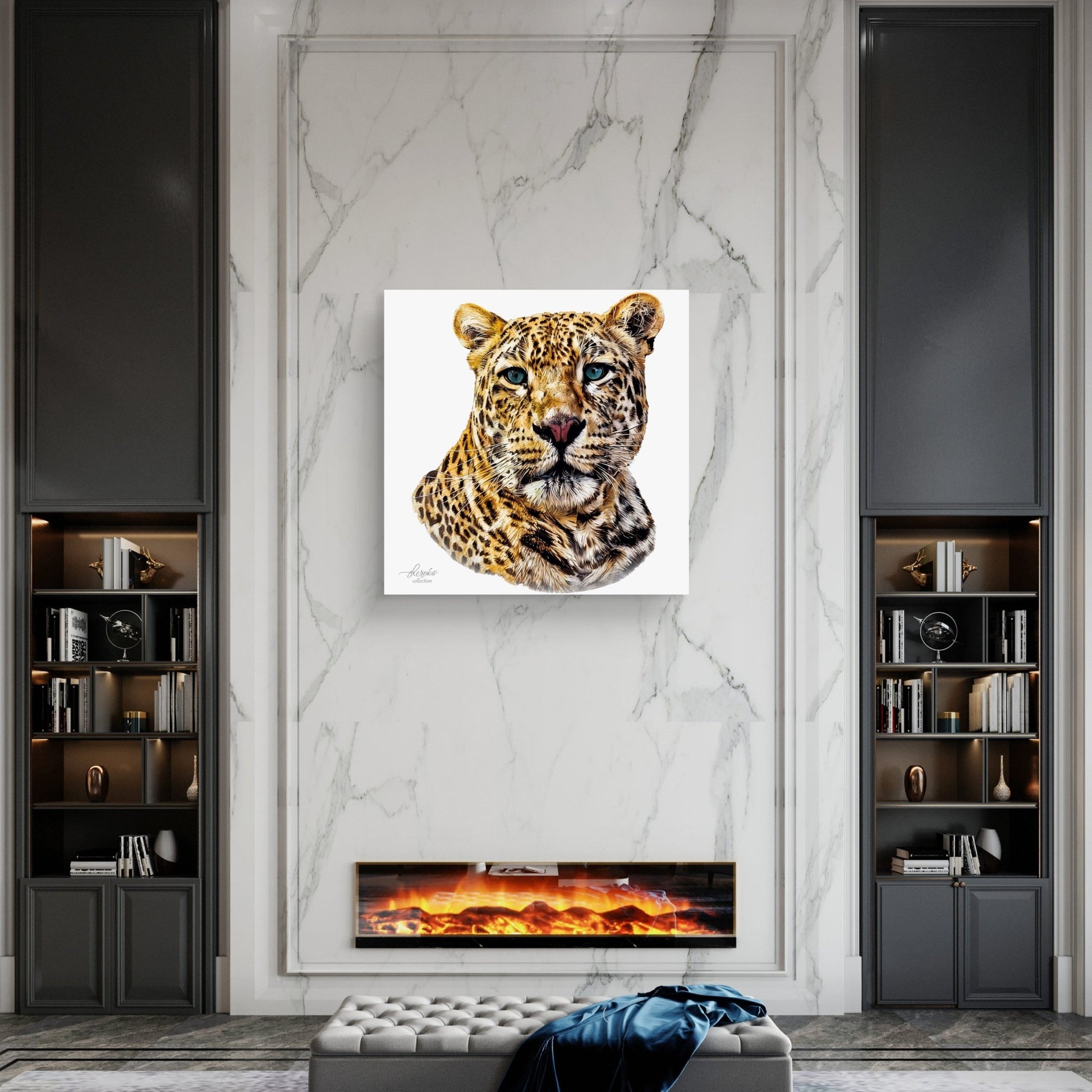Leopard Satin Stretched Canvas Print II - HD Printing
