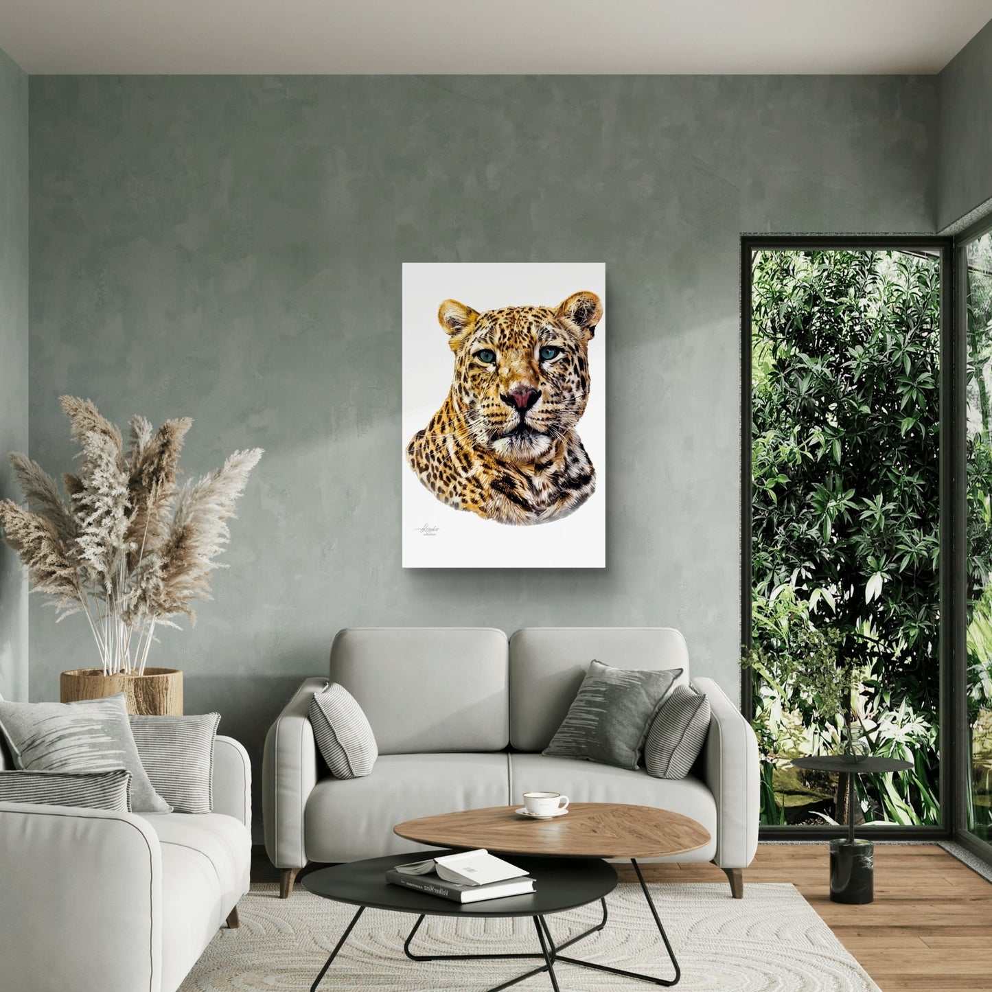 Leopard Satin Stretched Canvas Print II - HD Printing