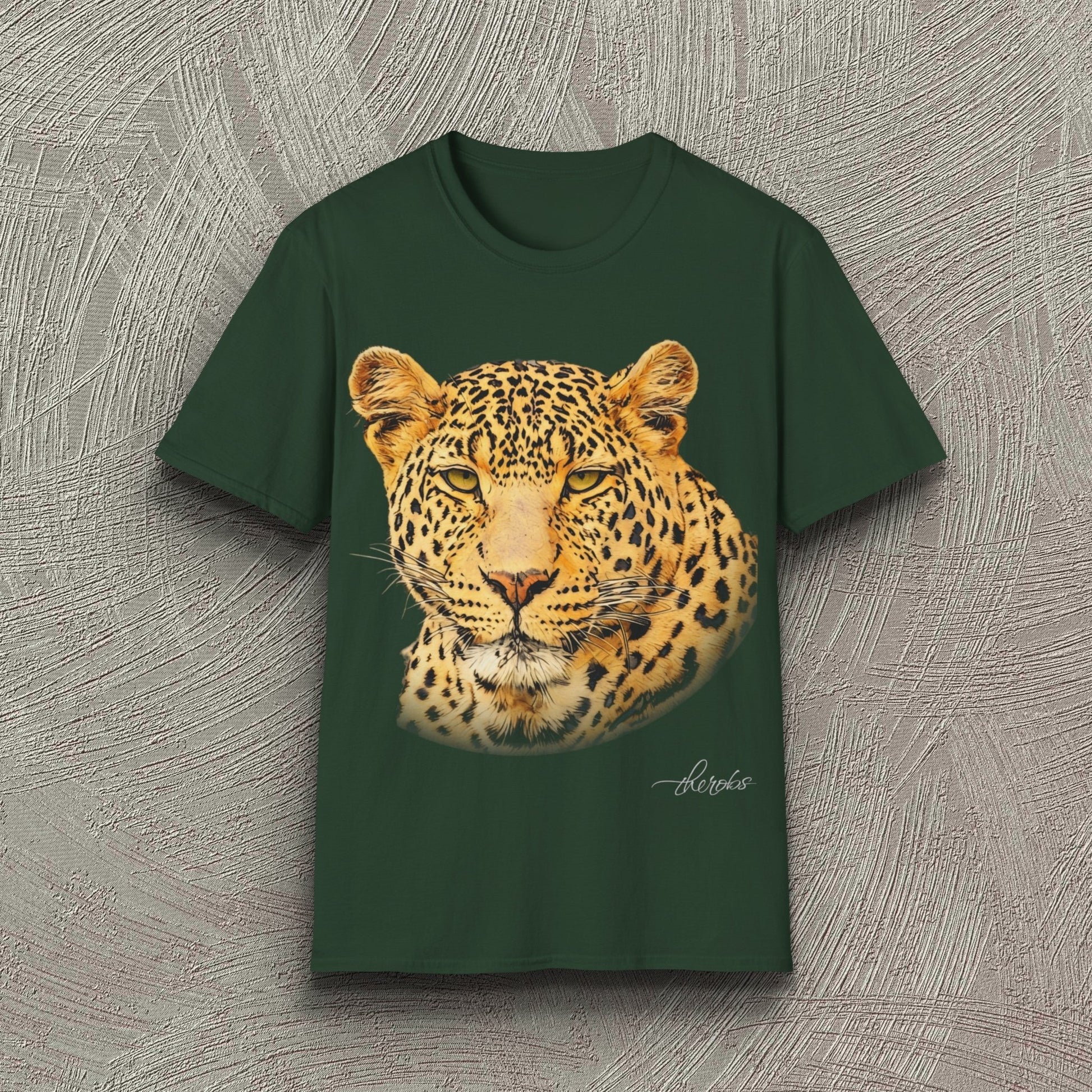 Leopard Unisex Cotton T-Shirt - HD Printing