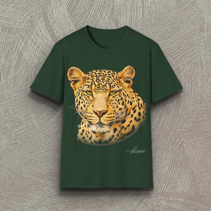 Leopard Unisex Cotton T-Shirt - HD Printing