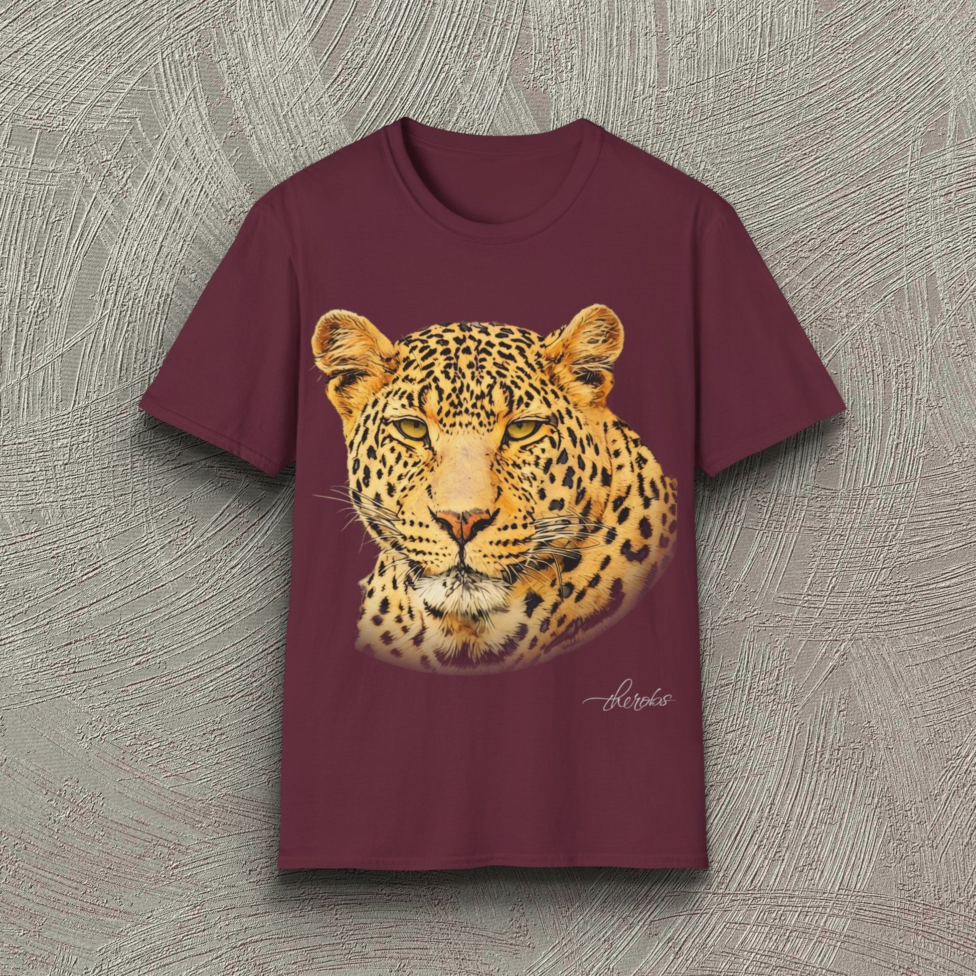 Leopard Unisex Cotton T-Shirt - HD Printing
