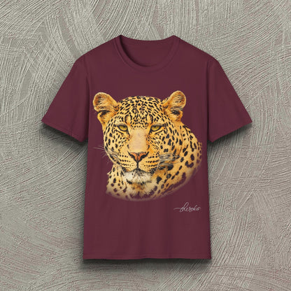 Leopard Unisex Cotton T-Shirt - HD Printing