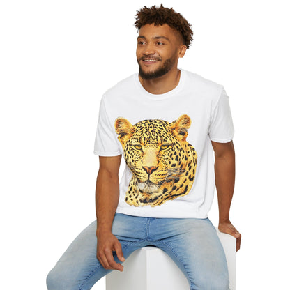 Leopard Unisex Cotton T-Shirt - HD Printing