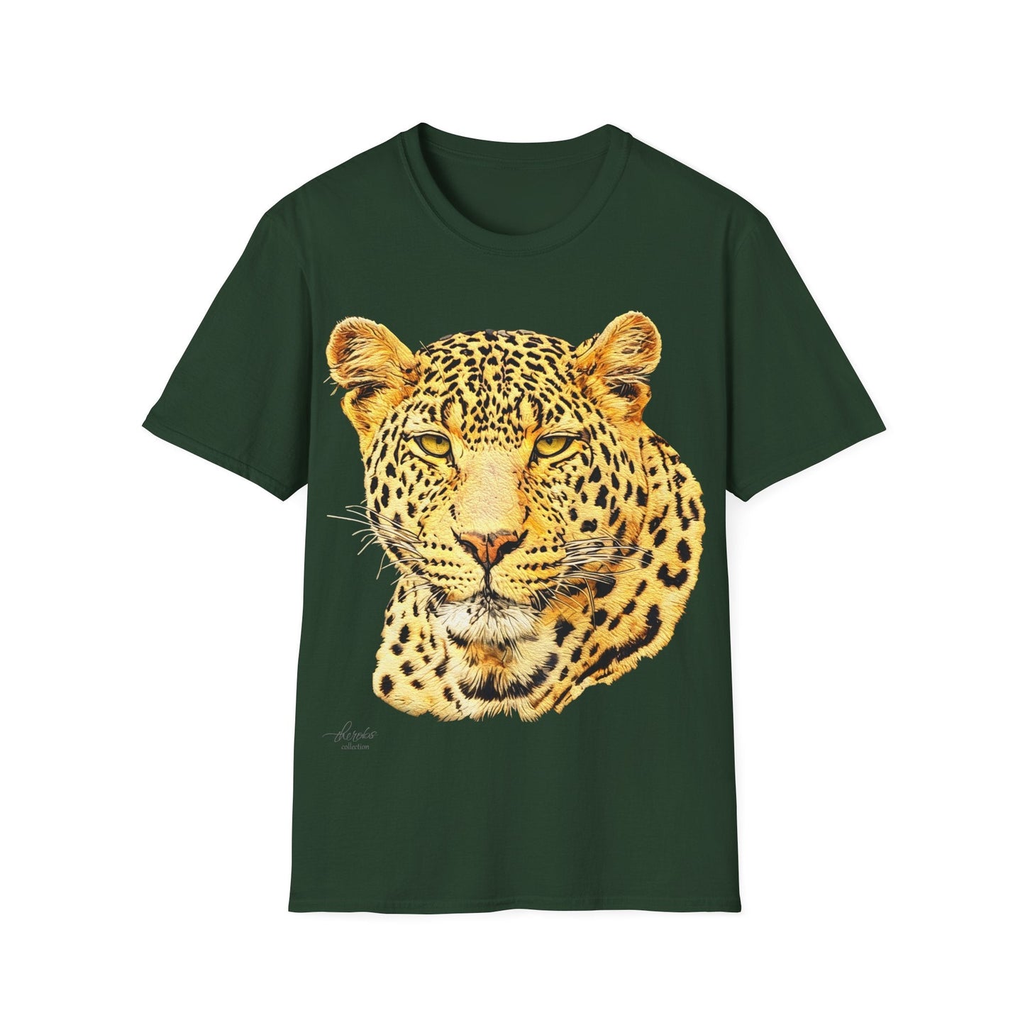 Leopard Unisex Cotton T-Shirt - HD Printing