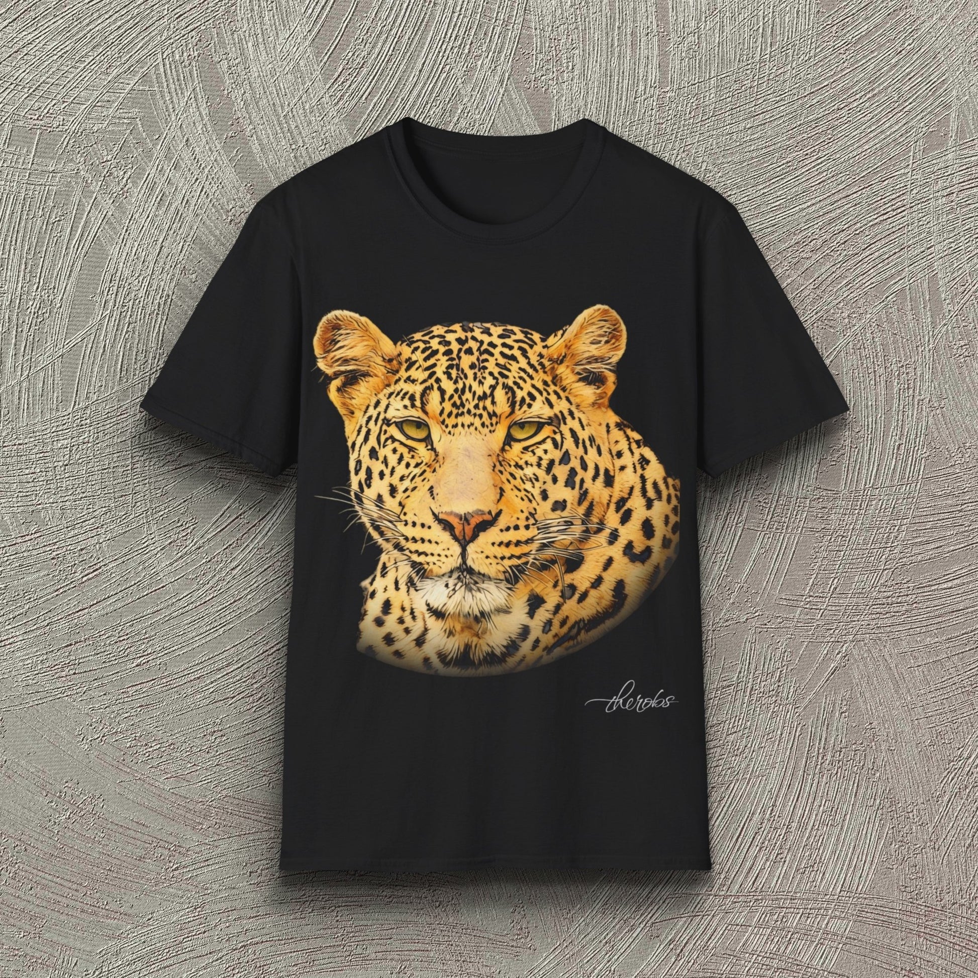 Leopard Unisex Cotton T-Shirt - HD Printing